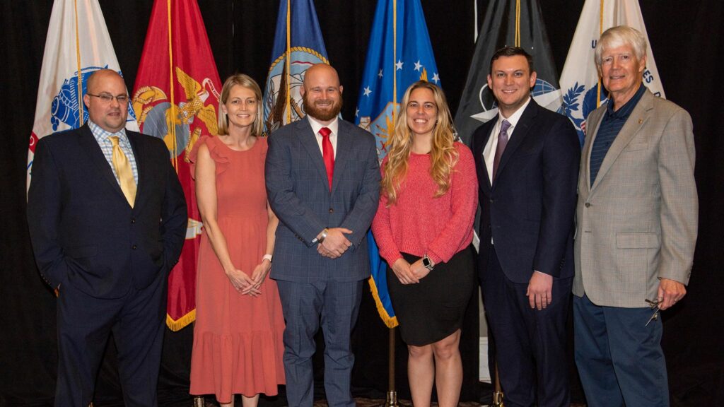 Group of students pose with donors